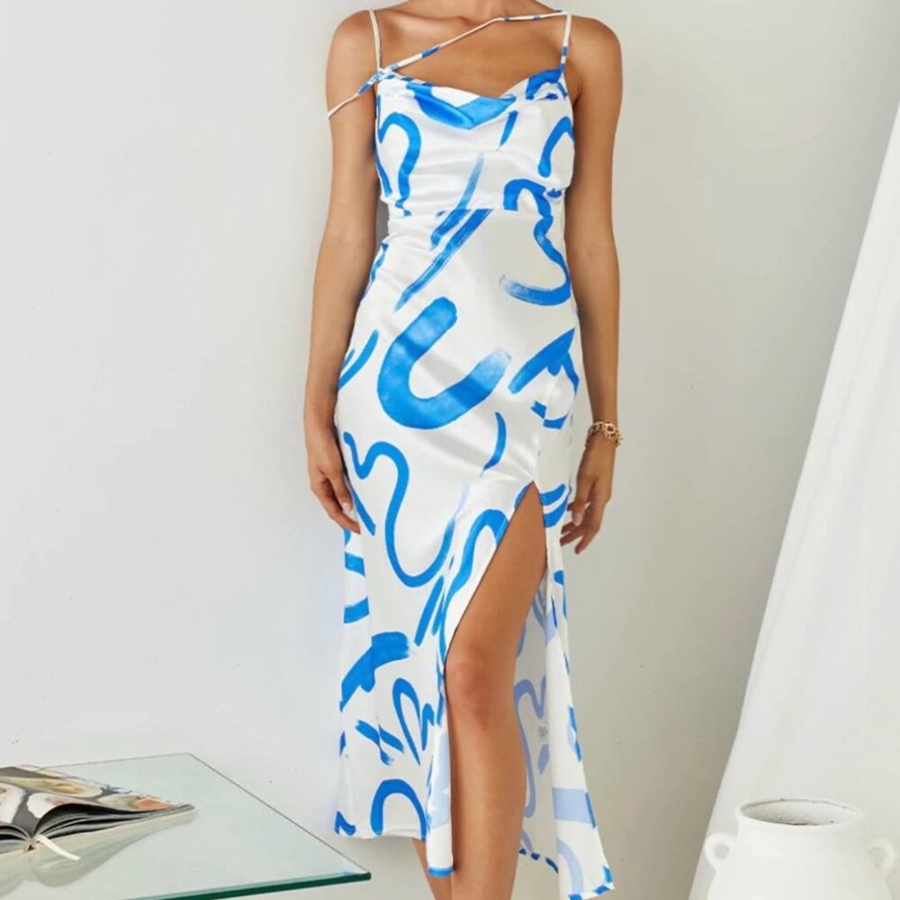 SATIN MIDI DRESS (RUNAWAY THE LABEL)